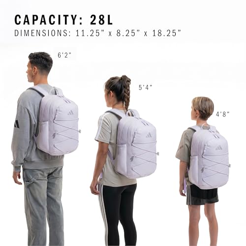 adidas Amplifier Backpack for Laptop, School and Gym, 28L, Frozen Purple/Bungie, OSFA - color: Frozen Purple/Bungie