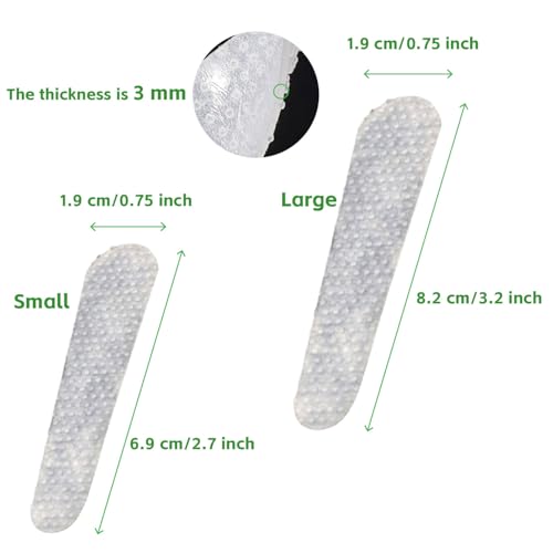 Non-Slip Grip Strip Pad - 12 Pack Clear Anti-Slip Patches for Purse Strap, Backpack Strap Keeper, Shoulder Straps for Bags - Fits Leather & Nylon (6 small, 6 big)