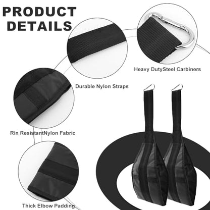 Hanging Ab Straps for Pull Up Bar, Ab Sling Strap for Arm Pull up Workout Support, Padded Arm Support Slings Hang Bar Assist Strap for Training Knee and Leg Raise