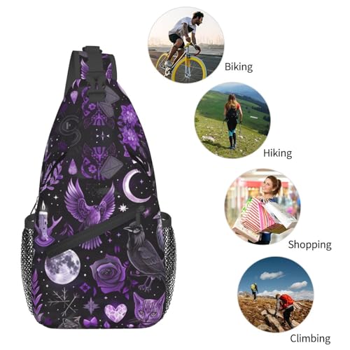 Gothic Witchcraft Outdoor Crossbody Shoulder Bag For Unisex Young Adult Hiking Bicycling - color: 11
