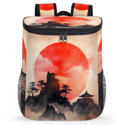 Insulated Cooler Backpack Portable Soft Cooler Bag Ice Chest Backpack for Camping Beach Picnic Lunch Work Travel - color: Multicolor 11