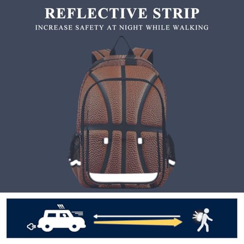 ALAZA Basketball Ball Stylish Backpack College Middle High School Bag Laptop Bag Casual Dayback Travel Business 17 inch