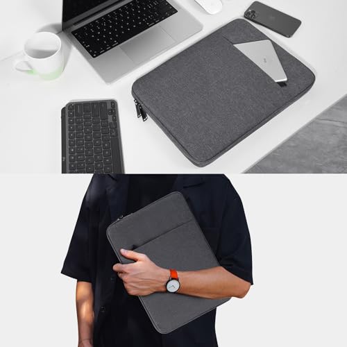 15.6-16 inch Laptop Sleeve Case for HP Omnibook 16, HP Envy X360/Pavilion 15.6/ProBook 15, Lenovo IdeaPad 15, Acer Aspire 15, Dell Inspiron 16 Plus, Samsung Galaxy, Water-Resistant Computer Bag - color: Space Grey, size: 15.6 inch