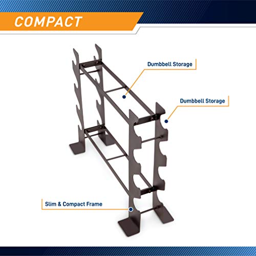 Marcy Weight Storage Organizer Racks for Dumbbells, Kettlebells, Weight Plates - color: Dark Grey Compack DB Rack