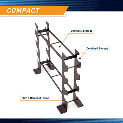 Marcy Weight Storage Organizer Racks for Dumbbells, Kettlebells, Weight Plates - color: Dark Grey Compack DB Rack