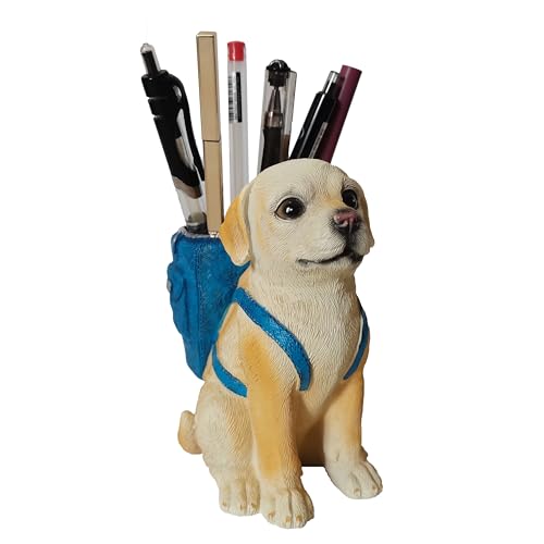 Dog Pen Holder for Desk Pen Pencil Cup Creative Desktop Pen Organizer Pencil Cups for Desk Unique Accessories Decor for Home Office School Gift for Dog Lovers (Labrador Retriever) - style: Labrador Retriever