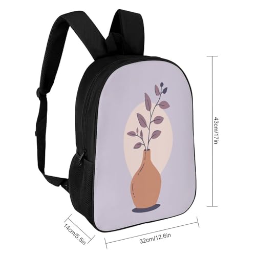 Travel Laptop Backpack Slim Durable Lightweight Back Pack Cute A Brown Vase Small Backpack For Women Men - color: A Brown Vase