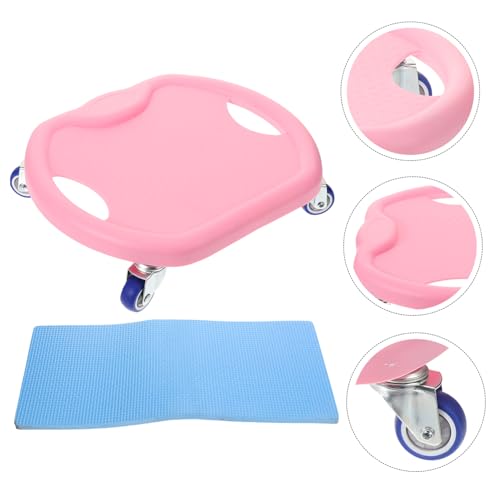 Abdominal Fitness Sliding Disc with Comfortable Handle and Complimentary Mat Mute Workout Sliders for Core Strength Training at Home Versatile Roller for Chest Arms Butt and Legs