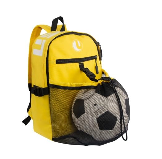 Basketball Backpack with Separate Ball Compartment & Shoe Storage - Durable Sports Bag for Kids & Youth, Water-Resistant Gym Bag for Soccer, Volleyball, and Basketball Gear Training - color: Yellow