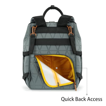 Montana West Wrangler Diaper Bag Backpack Baby Essentials Bag Quilted Travel Backpacks with Insulated Pockets, Portable Changing Pad, Stroller Straps, Pacifier Case - color: Grey