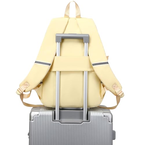 abshoo Big Student Laptop Backpack For College Women Middle High School Teen Girls Bookbag Travel Daypack (Cream) - color: Cream