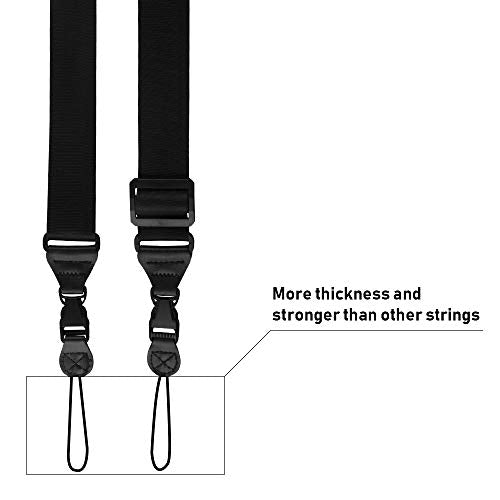 [3 Pack] Replacement Shoulder Strap Adjustable Shoulder Strap for Binocular Camera iPad Tablet Phone Case Laptop Messenger Luggage Duffel Bag, Nylon Neck Strap 32"-61" - color: Black-3 Pack