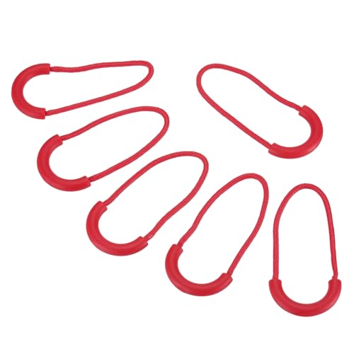 PATIKIL Zipper Pulls Replacement, 15 Pack Extension Cord Handle Plastic U-Shape Tab Tag Extender for Luggage Backpacks Jackets, Red - color: Red, size: 30mm