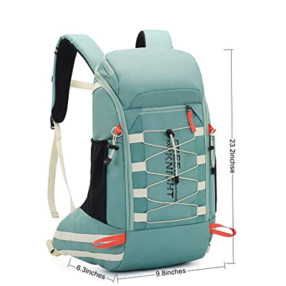 Bseash 40L Waterproof Hiking Camping Backpack with Rain Cover, Outdoor Sport Travel Daypack Rucksack for Skiing Cycling (Mint Green) - color: Mint Green