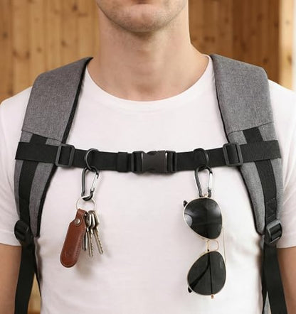 2 PCS Chest Strap for Backpack, Heavy Duty Elastic Backpack Chest Straps