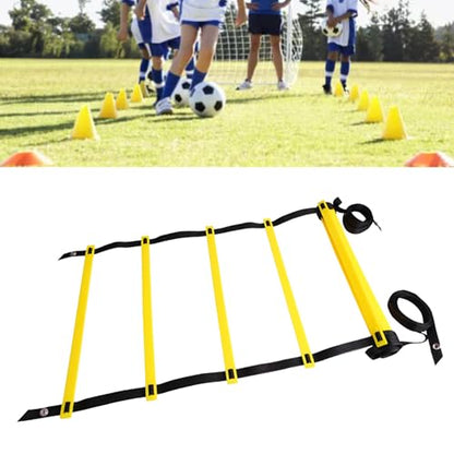 Agility Ladder Footwork Exercise Ladder Speed Training for Sports with Portable Design for Football Basketball Tennis Soccer Fitness Home Gym - size: 3 Meters and 6 Rung