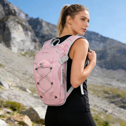 Zavothy Hydration Backpack with 2L Hydration Bladder Water Backpack for Hiking Hydration Pack for Running Cycling Hiking - color: Pink