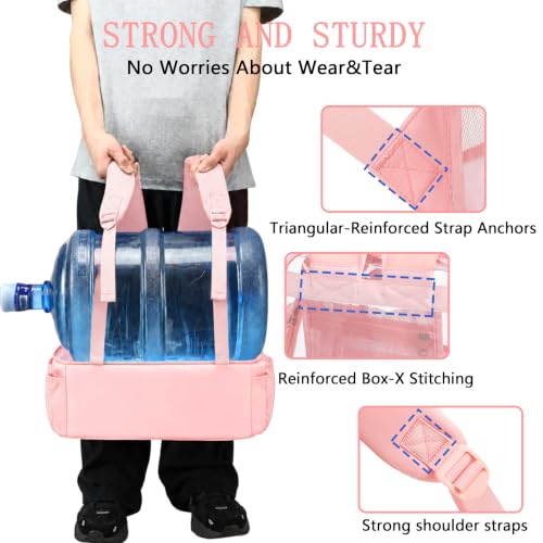 Clear Backpack for School,18 Inch Extra Large Heavy Duty Bookbag for Girls and Boys,Durable See Through PVC Transparent School Backpack for Travel(Pink) - color: Pink