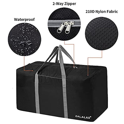 Travel Duffle Bag,96L Extra Large Duffel Bag Lightweight,Waterproof Duffle Bag for Men Women,Black - color: Black