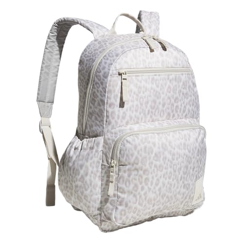 adidas Lineage Backpack for Laptop, School and Travel, 22L, Leopard Print Alumina/Alumina Beige, OSFA - color: Leopard Print Alumina/Alumina Beige