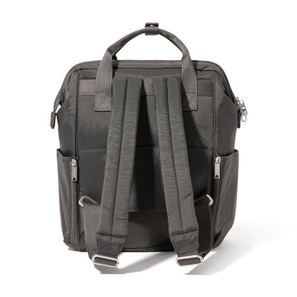Baggallini Securtex Anti-Theft Windsor Backpack for Travel, Work & College, RFID & Locking Zipper, Up to 16" Laptop - color: Charcoal
