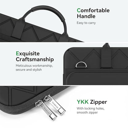 Smatree CityEdge 15-16 inch Laptop Shoulder Bag, Sleeve Case with Accessory Pocket, Shoulder Strap, Handle, Patented Super-Corner Design for All-Round Protection(CE04) - size: for 15-16 inch (CE04)