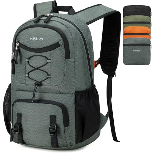 Nerlion Lightweight Foldable 35L Hiking Backpack Travel Backpack for Men Women Camping Waterproof Outdoor Hiking Daypack Backpack Dark Gray - color: Dark Gray