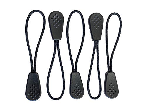 Ykk Zipper Pulls Cord Insert Pull Color Black- Zipper Tab Zipper Tags Cord Pulls Zipper Extension Zip Fixer for Backpacks, Jackets, Purses or Handbags (20PCS) - size: 20PCS