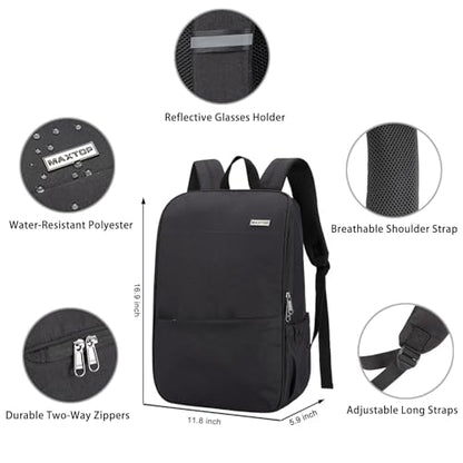 MAXTOP Deep Storage Laptop Backpack Business Anti-theft Backpacks[Water Resistant] College Computer Bookbag Fits 15 Inch Laptop Black - color: Black, size: 15.6 inch, style: Daypack Backpacks