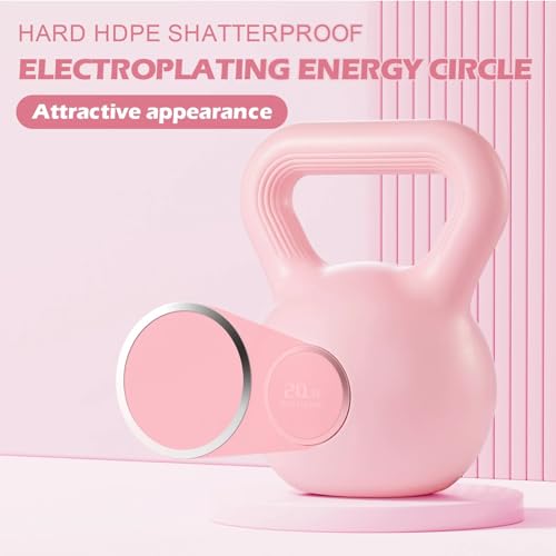 KHTO Kettlebells Fitness Exercise-Pink Strength Training Kettlebell Sets,Dumbbell Weights for Home Gym Equipment - style: 20LB