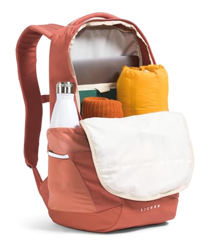 The North Face Lichen Daypack - Everyday Commuter Backpack, Laptop Sleeve, Water Bottle Pockets, Center Front Pouch, Mars Dust Dark Heather/Mars Dust, One Size - color: Mars Dust Dark Heather/Mars Dust