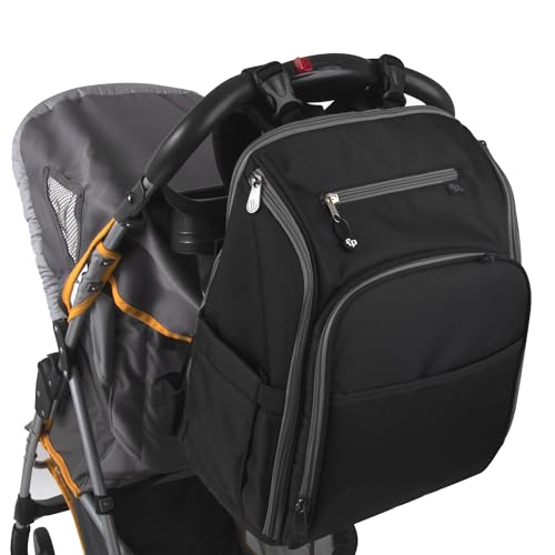 Fisher-Price Fastfinder 3 Piece Set Diaper Bag Backpack for Moms & Dads with Changing Pad and Wipes Pocket