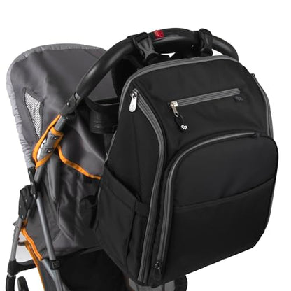 Fisher-Price Fastfinder 3 Piece Set Diaper Bag Backpack for Moms & Dads with Changing Pad and Wipes Pocket