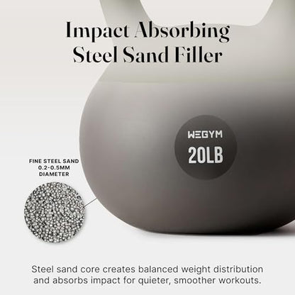 WeGym Soft Kettlebells with Cushioned Impact-Resistant Base and Anti-Slip, Wide-Grip Handle for Home Workouts, Weightlifting, and Full Body Strength Training - color: Forest-3 PCS, style: 10+15+20LB