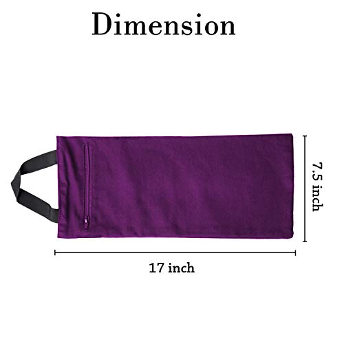 Yoga Sand Bag Cotton Unfilled for Yoga Weights and Resistance Training - color: Purple