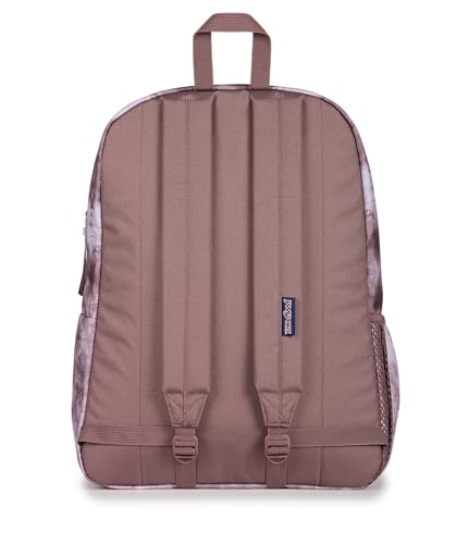 JanSport Cross Town Backpack - Simple Bag for Everyone with 1 Main Compartment, Front Utility Pocket - Premium Class Accessories - Ice Dye - color: Ice Dye Mahogany Haze/White