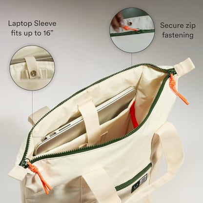 ANTLER - Essential Tote Backpack, Rucksack with Laptop Pocket, Suitcase Sleeve, Durable for Travel, Work, Gym Bag for Men & Women - Cream Stone - color: Stone