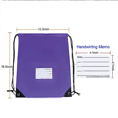 CODOBON 50 Pack Drawstring Bags,Bulk Draw String Backpack, DIY Gym Sports Cinch Bag Sackpack for Women Men, Purple - color: Purple