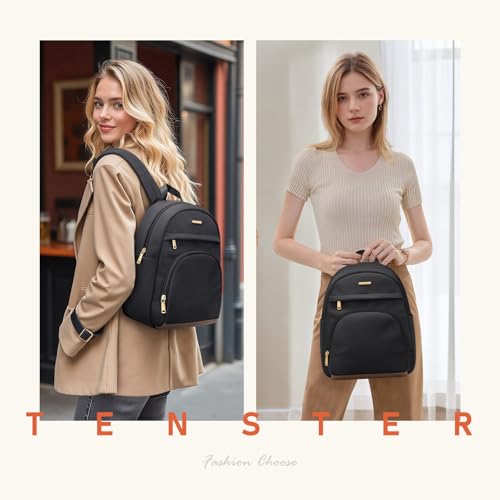 TENSTAR Mini Backpack for Women Stylish Convertible Back Pack Purse, Light Weight Daypack Purses Daily Backpack Cute Bookbag for College Travel, Black - color: Black
