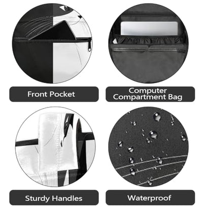 Cat Kids Backpack for Girl Boy Waterproof Kids Back Pack | Black White School Bookbag Women Men Lightweight Rucksack Casual Daypack Carry On Bag for Work Hiking Camping Gym Travel - color: Animal Cat Black White
