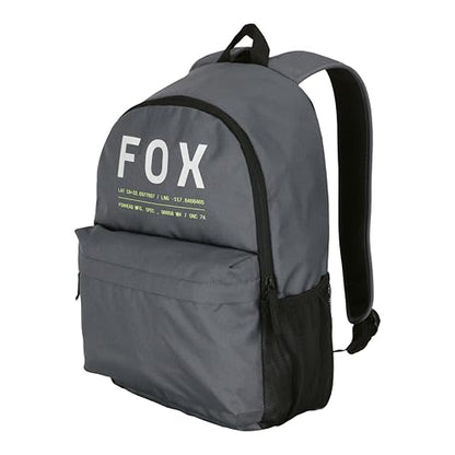 Fox Racing Clean Up Backpack, Slim Everyday School & Street Bag with Laptop Sleeve, Water Bottle Pocket & Adjustable Straps, Graphite Grey - color: Graphite Grey