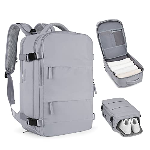 coofay Personal Item Travel Backpack For Women Men Airline Approved Carry On Backpack Flight Approved Waterproof Sports Luggage Backpack Casual Daypack Small Hiking Backpack - color: A-grey, size: Medium