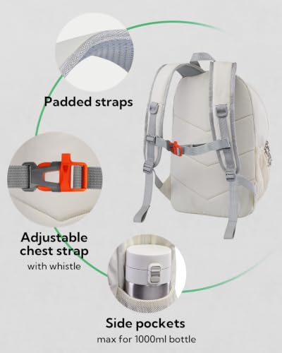 WATERFLY 12L Small Hiking Backpack: Day Pack Lightweight Travel Bag Camping Fitness Cycling Outdoor Sports Daypack For Women Men - color: Beige