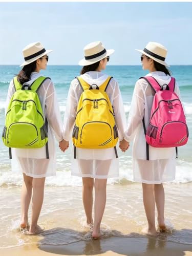 Geboldil Men's and women's waterproof backpack traveling backpack yellow - color: Yellow