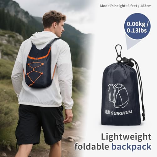 20L Small Hiking Backpack Lightweight Packable Daypack Navy - color: Navy Blue