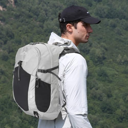 IX INOXTO Hiking Hydration Backpack with 2L/3L Water Bladder for Women and Men18L/25L Water Backpack for Hiking, Cycling, Climbing, Camping - style: Grey-3L Water Bladder