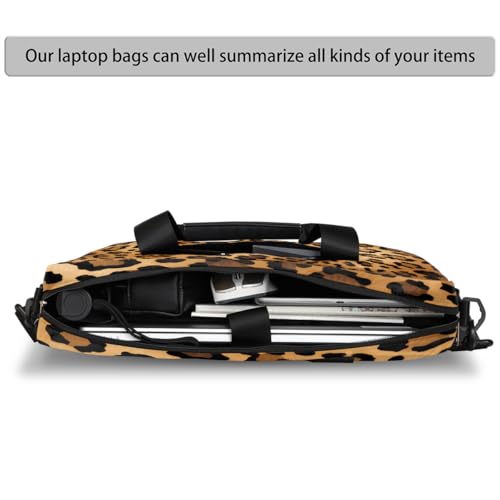 15.6 Laptop Case Retro Leopard Cheetah Animal Print Laptop Bag 16 Inch Briefcase with Shoulder Strap - color: Retro Leopard Cheetah Animal Print