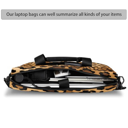 15.6 Laptop Case Retro Leopard Cheetah Animal Print Laptop Bag 16 Inch Briefcase with Shoulder Strap - color: Retro Leopard Cheetah Animal Print