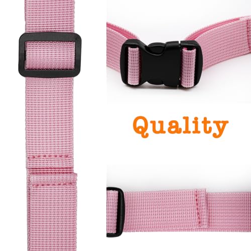 Backpack Chest Strap, Universal Add on Adjustable Sternum Strap, Chest Belt Replacement, with Heavy Duty Quick Release Buckle Clip, for Travel, Hiking, Camping, School - color: Pink
