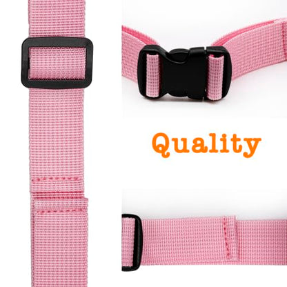 Backpack Chest Strap, Universal Add on Adjustable Sternum Strap, Chest Belt Replacement, with Heavy Duty Quick Release Buckle Clip, for Travel, Hiking, Camping, School - color: Pink
